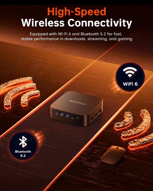 Mini PC ACEMAGICIAN AMD Ryzen 5 7430U 16 GB 512 GB SSD 4K - Mini